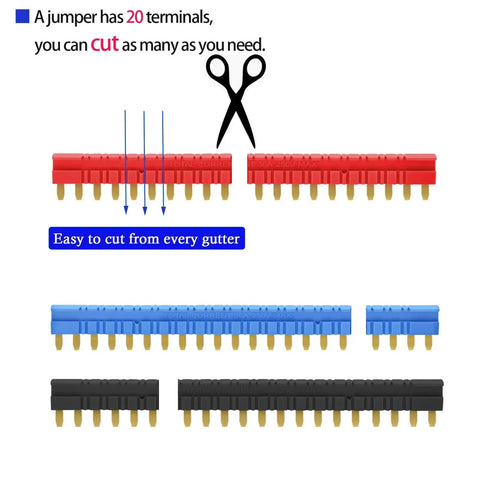 General Purpose Electromagnetic Relay Jumper Set For Socket HF41F-1Z-C2 with 20-Terminal Red, Blue, Black Wires