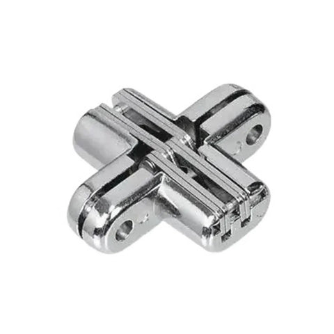 Bearing Hinge For Doors With Ball Bearings Durable Zinc Alloy Hidden Hinge 8 By 42 Mm Invisible 180 Degree Folding Door Hinge Silver front view