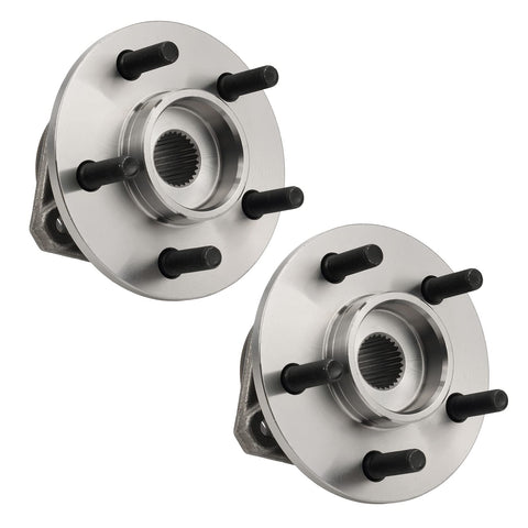 Front Wheel Bearing And Hub Assembly Replacement For Jeep Wrangler 1999 Through 2006 And Cherokee 1999 Through 2001 Two Piece 5 Lug Wheel Hub Set