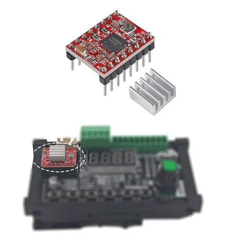 A4988 Stepper Motor Driver Modules With Heat Sinks for 3D printers and Arduino projects shown close-up and installed