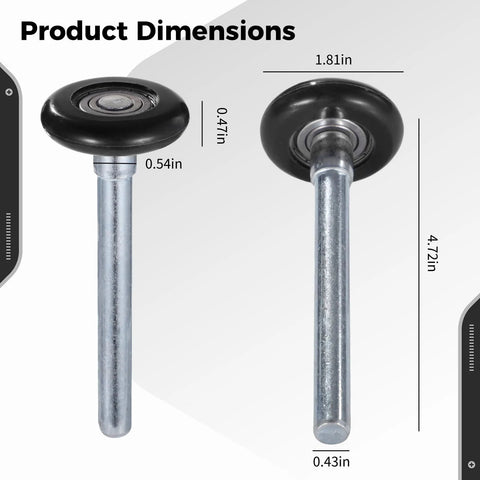 10 Pack 1.8 Inch Nylon Garage Door Rollers With 4.7 Inch Stem Quiet Replaceable Wheels For Garages Barns And Warehouses