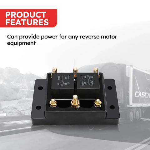 12V 80A Forward And Reverse Relay Terminal Module For Tarp Winch Motor Snow Plow And Lift Replacement Compatible With 24452 13994 5541100 K10746M Durable High Current Relay