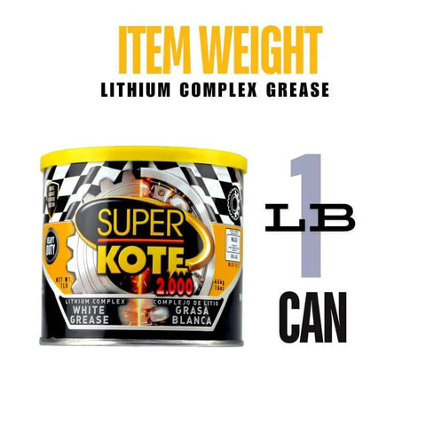Front view of Multipurpose Lithium Complex Grease NLGI 2 GCLB EP High Temperature Heavy Duty Lubricant White 1 Lb Can