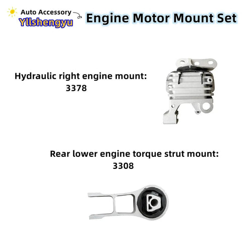Three Piece Engine And Transmission Mount Kit For Jeep Cherokee 2014 To 2019 And Chrysler 200 2015 To 2017 Replacement For 3378 3380 3308 Steel And Aluminum Chassis Mount Ready To Go showing hydraulic right engine and rear lower torque mounts