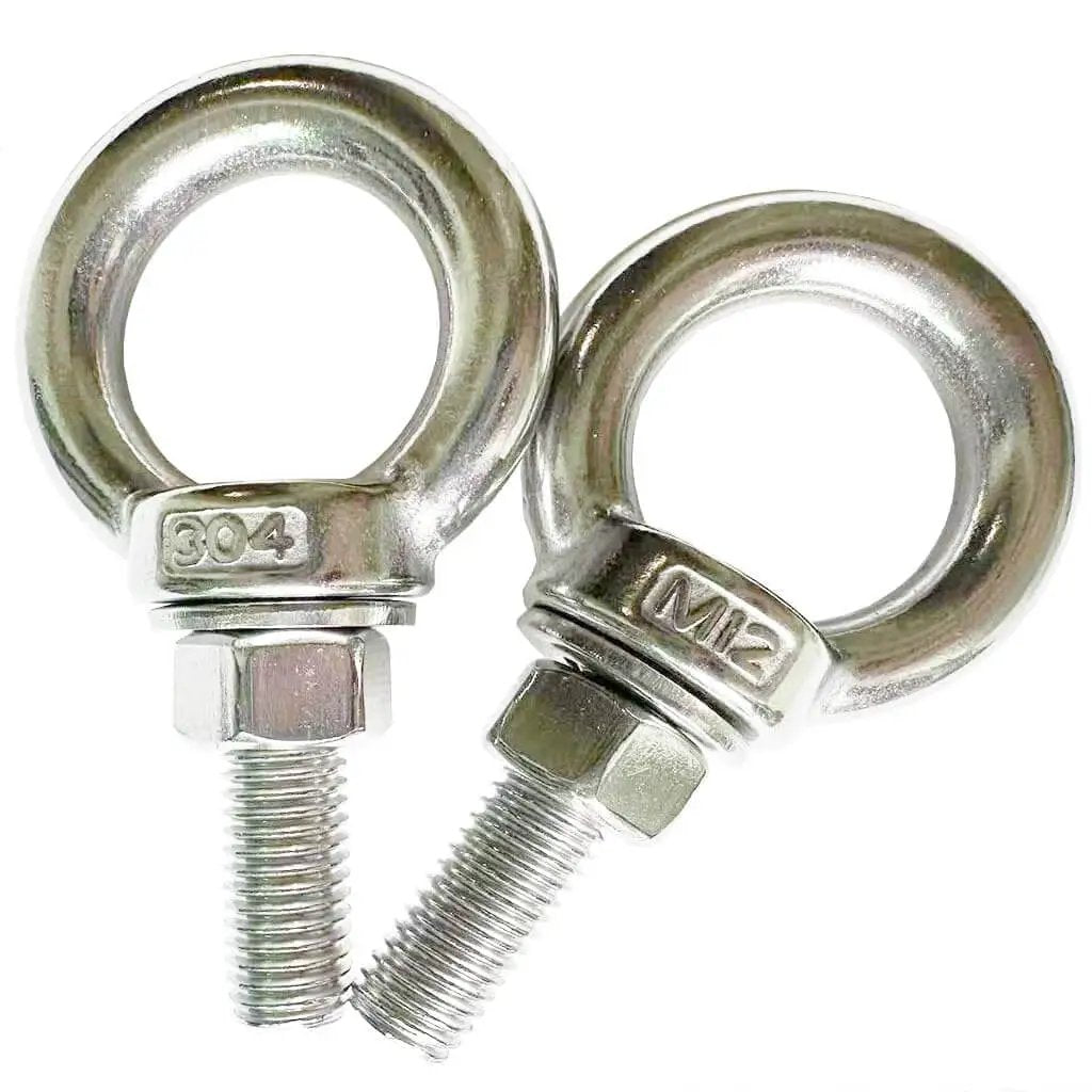 Beefy Heavy Duty M12 Eye Bolt Set, 304 Stainless Steel...