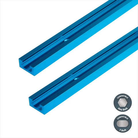 24 Inch Double Cut Profile Universal T Track With Predrilled Mounting Holes 2 Pack T Track For Woodworking Jigs And Fixtures