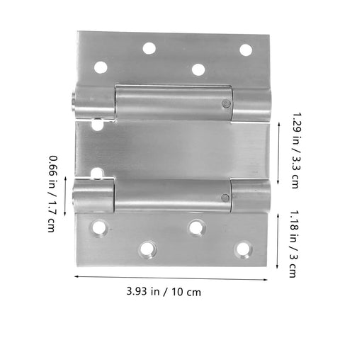 Double Acting Spring Hinge For Residential Doors, stainless steel, visible dimensions, self-closing door hinge with adjustable tension