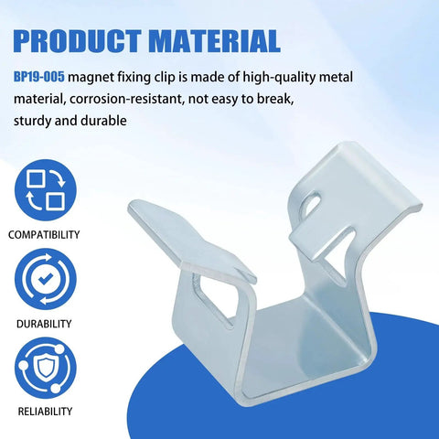 Abode BP19-005 magnet retainer clip for Dexter brake magnets; metal, silver finish
