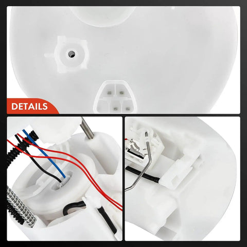 Close-up of Electric Fuel Pump Module Assembly With Sending Unit Drop In Replacement for Toyota Corolla, Pontiac Vibe, Matrix.