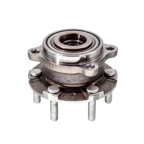 Front view of Front Hub Bearing Assembly for Kia Borrego 2009-2011 6 Lug Without ABS Bolt On Direct Fit 512415 30 Spline Ball Bearing