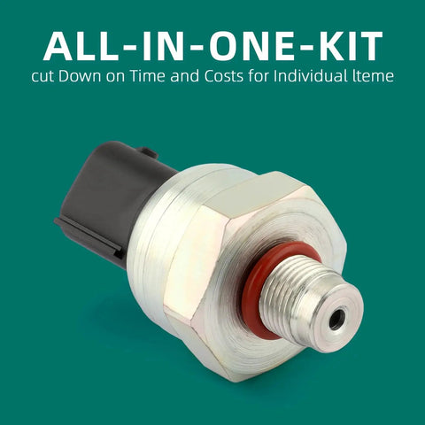 Brake fluid pressure sensor with metal threaded body and red seal; automotive replacement part