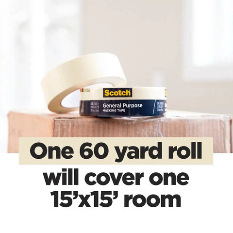 Greener Masking Tape 0.94 Inch Wide By 60 Yard Indoor Outdoor Painters Tape With Strong Adhesive Sustainable Core on cardboard