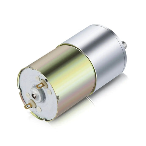 Beefy 12V DC Gear Motor With High Torque And Micro Speed Reduction Eccentric Output Shaft 37mm Gearbox All Metal Gears Pure Copper Rotor