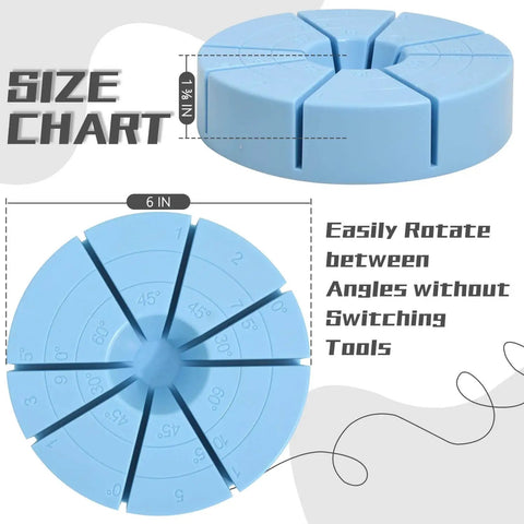 Stained Glass Multi Angle Jig Fixture For Welding Holds Glass Securely At 30 45 60 75 90 105 120 135 150 And 180 Degrees With Stable 3mm Groove Blue size chart
