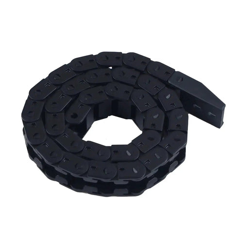 Drag Chain Replacement For Adventuer 5M Pro 3D Printer Open Type Plastic Cable Carrier Flexible Nested Wire Track, black, coiled view