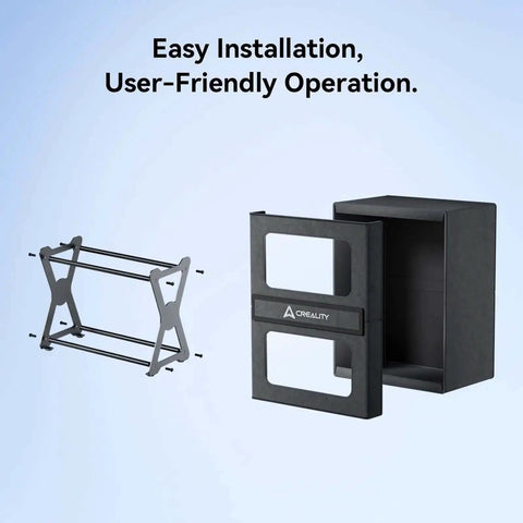 One Stop 3D Printer Filament Storage Box With Dryer Magnetic Closure And Moisture Proof Design 10Kg Capacity Two Tier Rack open side view