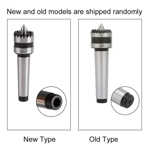 Beefy MT2 Live Tailstock Center For Lathe Projects, Rotary Morse Taper Tool Shaft, different models shown, with rugged bearing.