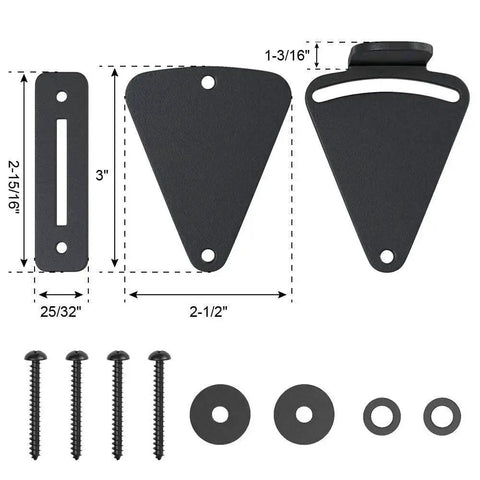 Barn Door Lock Hardware Black Steel Sliding Privacy Latch For Closet Doors Shed Pocket Doors And Wood Gates Durable Carbon Steel With Black Powder Coat Finish components with screws and washers