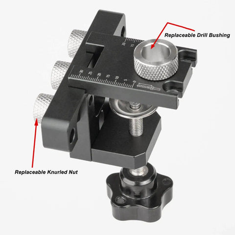 Three In One Pocket Hole Jig Kit For Woodworking Aluminum Alloy Round Dowel Drill Guide High Strength Durable Drill Locator