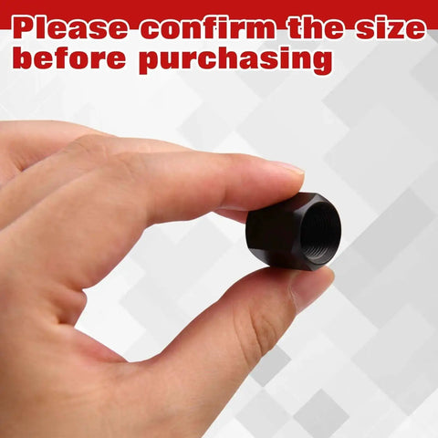 Hand holding nut from Replacement Collet And Nut Kit For CN1, 3 Pcs With 1/8 Inch, 5/32 Inch, 1/4 Inch Collets And 1 Nut In A Go-To Portable Storage Case