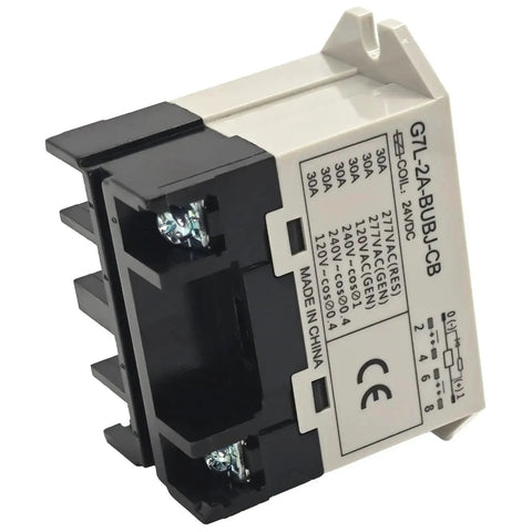 General Purpose Relay With Built In Test Button 24 VDC Screw Terminal Connections