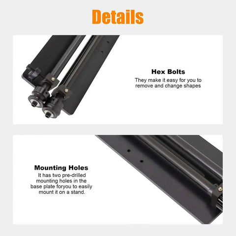 Detailed view of Pro Grade Sheet Metal Bead Roller showing hex bolts and mounting holes, ideal for fabrication and auto restoration