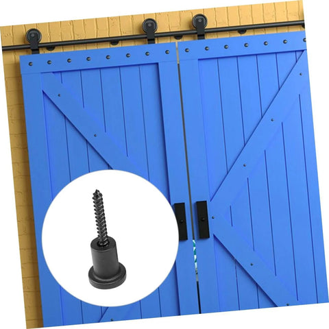Sliding Barn Door Hardware Kit Carbon Steel Track And Pulley Accessories With Barn Stopper For Track Pro Grade Heavy Duty