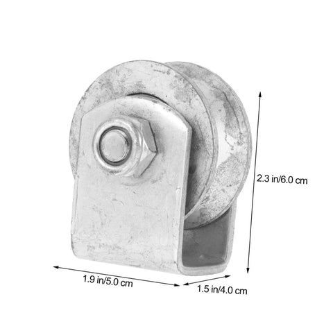 Industrial Cast Iron Wheel V Groove Pulley For Garage Door Replacement Roller With Steel Bearing, 2.3x1.9x1.5 inches