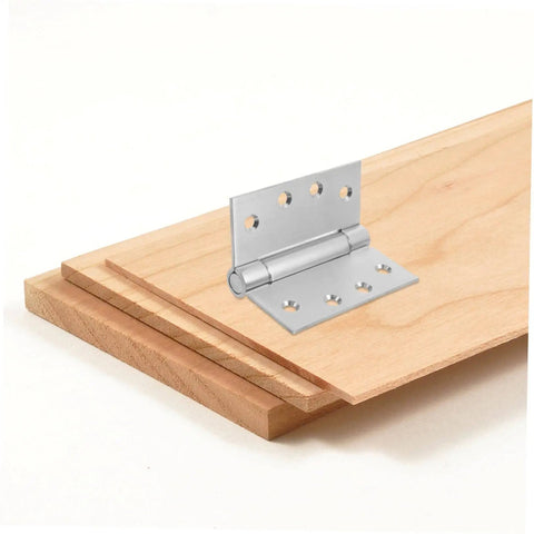 Adjustable Stainless Steel Heavy Duty Self Closing Door Hinges for Residential and Garage Use With Quiet Mechanism installed on wood