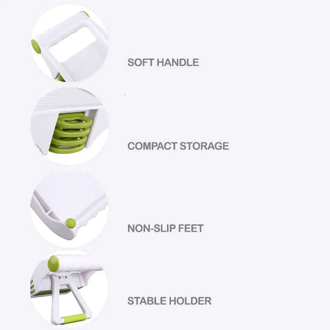 Adjustable Mandoline Slicer With 5 Ultra Sharp Stainless Steel Blades For Veggies And Fruits GProMe Slicer with soft handle, compact storage, non-slip feet, stable holder