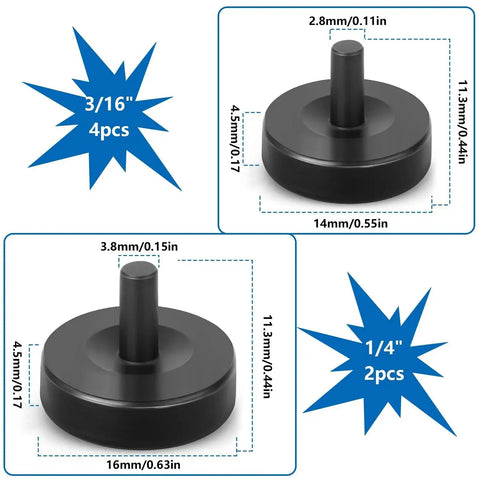 Brake Line Double Flare Adapters Set 3/16 And 1/4 Inch With Flare Dies shown in two sizes