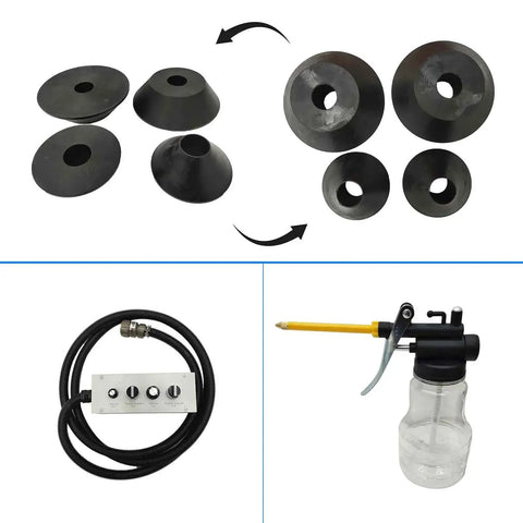 Workshop Ready 110V Hole Drilling Machine accessories including rubber gaskets, cable, and oiling device for pipe boring rig