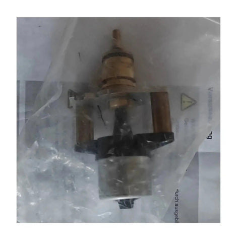 ZGHQHCDRH electric proportional valve, automotive part with brass fittings and metal body, front view in plastic bag