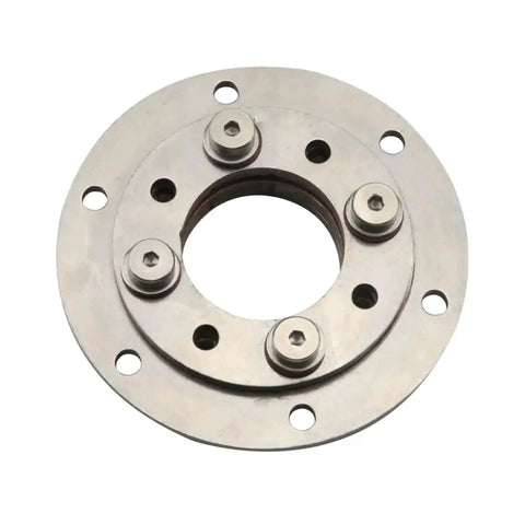 360° bidirectional rotating hinge plate, 304 stainless steel, 75mm hole pattern, damping shaft