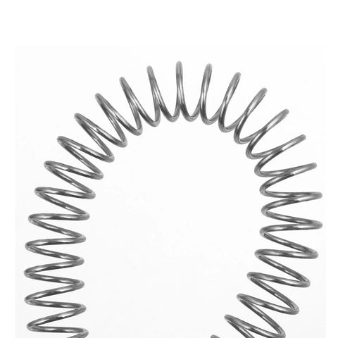Compression spring, stainless steel, silver tone, close-up coil