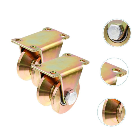 Built Tough Heavy Duty Pulley Mounted Door Wheel Set For Sliding Doors And Gates Steel Single Wheel Track Roller Castor