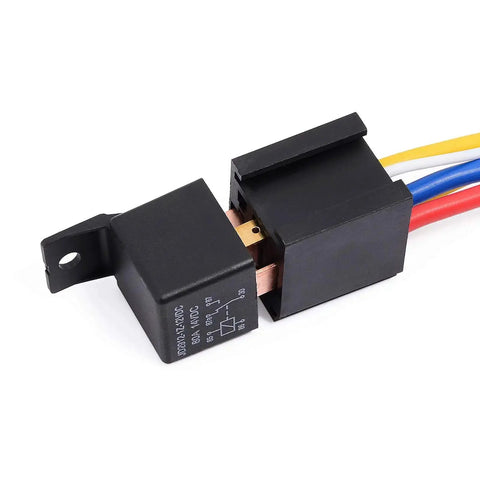 Five Pack 12V 80A Heavy Duty SPDT Car Relays With Harness Socket Kit Five Pin Normally Open On Off Automotive Relay JD29121Z12VDC