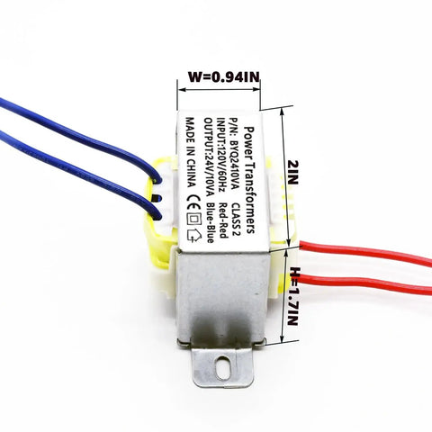 120V To 24V Isolation Transformer For Audio And Stage Lighting, 24V 10VA AC Transformer With Base Mount, 63 mm Spacing