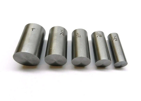 Pro Grade Five Size Circle Cutter Set For Jewelry Making With Disc Sizes One Half Inch to One Inch In High Density Steel