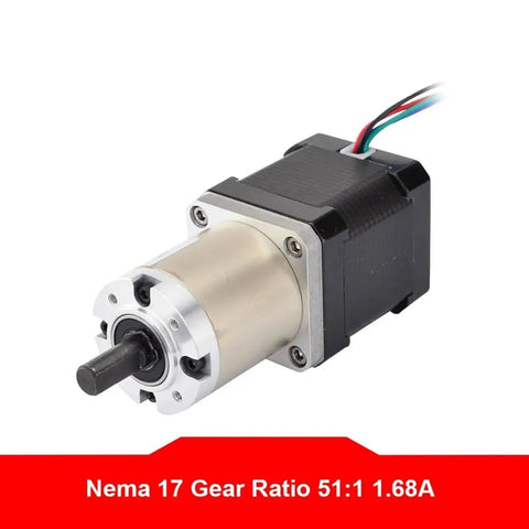 Planetary Gearbox High Torque Stepper Drive With Electronic Starter And 52Ncm Output, 27:1 Gear Ratio, 1.68A Current, Model 17HS19-1684S-PG27