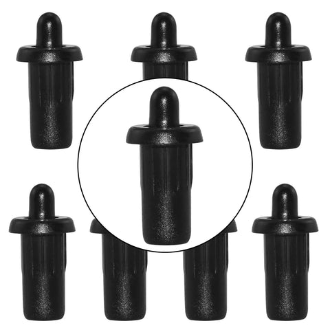 8 Pieces Cabinet Door Damper Pins Dual Purpose Replacement Pins For Cabinets And Shelves, Spring Loaded Furniture Fittings, Black
