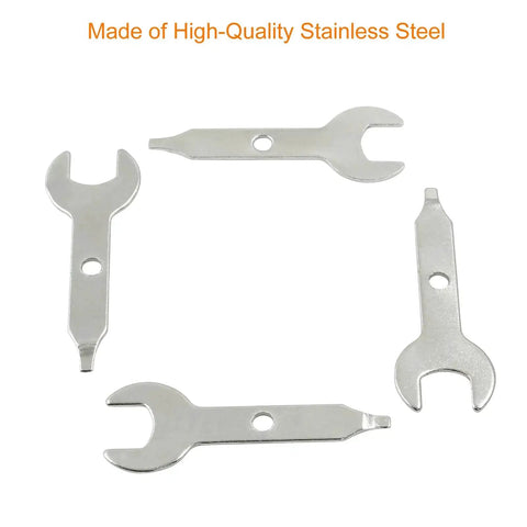 4 Piece Collet Wrench Key Set Three Eighths Inch Nine Point Five Millimeter Stainless Steel Multitool Wrench Durable Nut Spanner For Rotary Tools And Engraving Machines Hassle Free Collet Changes And Quick Access in stainless steel