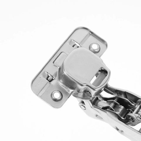 Close-up of Two Pack 165 Degree Soft Close Cabinet Hinges With Concealed Metal Dampening for kitchen cabinets and wardrobes.