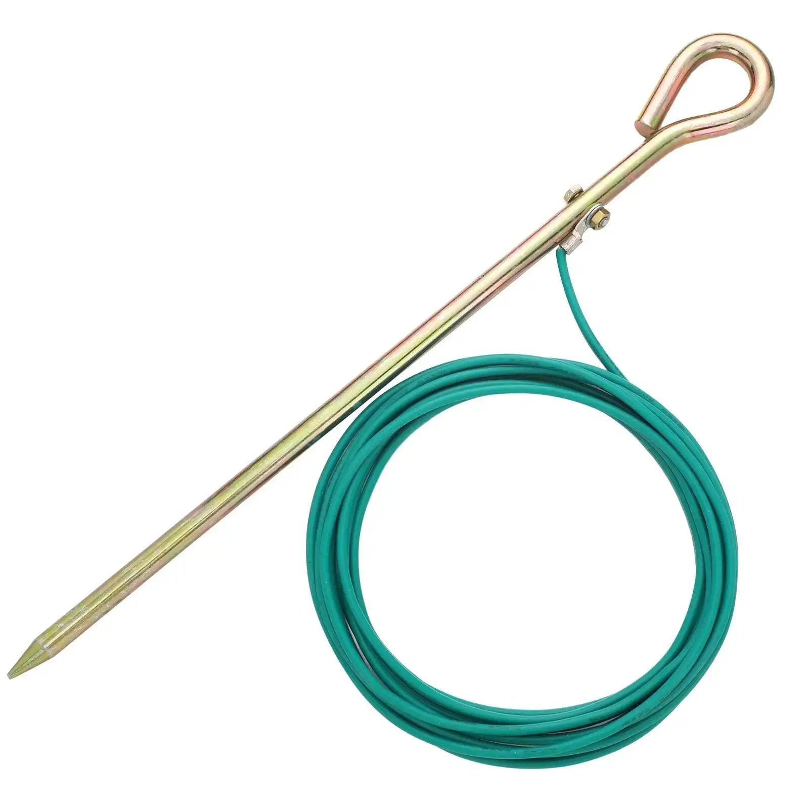Portable Ground Rod Kit With 15Ft 12AWG Grounding Wire...