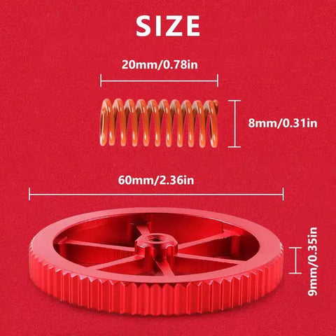 Upgraded Aluminum Leveling Nuts And Springs Kit For Ender 3 Pro Ender 3 V2 Ender 3 Max Ender 5 Plus Ender 5 Pro And CR 10 Series dimensions