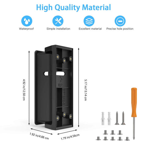 0 To 90 Degree Adjustable Video Doorbell Mount For AOSU Ultra Pro And SE Cameras Left Right Angle Plate Wedge Kit and hardware