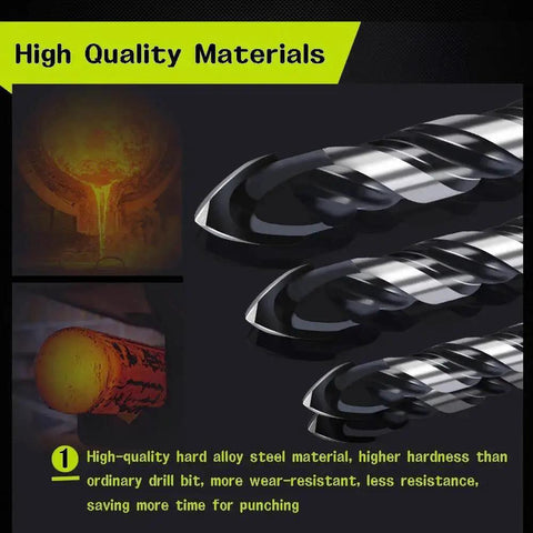 Ceramic Tile Drill Bits Set For Masonry With Tungsten Carbide Tips, 6 Pieces In 6mm 8mm 10mm 12mm Sizes, Ideal For Glass Brick Tile Concrete Plastic And Wood, Durable Bits For Wall Mirrors And Ceramic Tile Projects