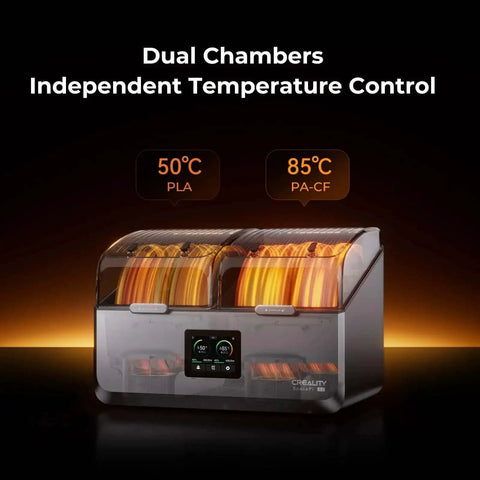 Upgraded Filament Dryer For Four Spools With Space Pi X4 Filament Storage Box and Dual Independent Heating Chambers Up To 85C