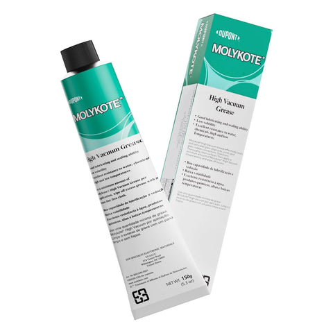 Molykote high vacuum grease tube and box, 150 g, green packaging