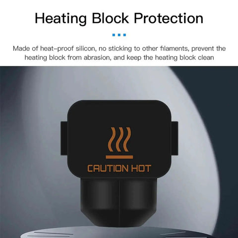 Silicone sock for 3D printer heating block protection, part of All In One 3D Printer Tool Kit For A1 And A1 Mini Pro Grade Maintenance Set.
